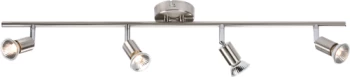 image of KnightsBridge 230V GU10 Quad Bar Spotlight - Brushed Chrome