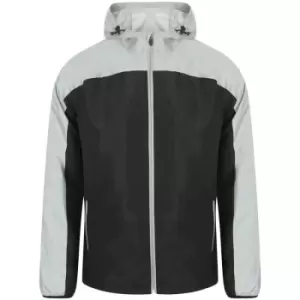 Image of Tombo Mens Hi-Vis Performance Jacket (XL) (Black/Reflective) - Black/Reflective