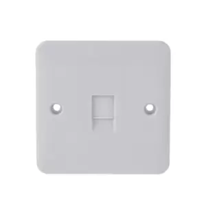 Image of Schneider Electric Lisse White Moulded - Single Data Telephone Socket, CAT5E, RJ45, GGBL7071C5, White, Pack of 10
