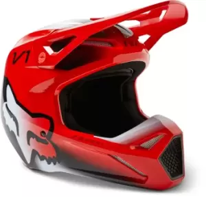 Image of FOX V1 Toxsyk Youth Motocross Helmet, red, Size L, red, Size L