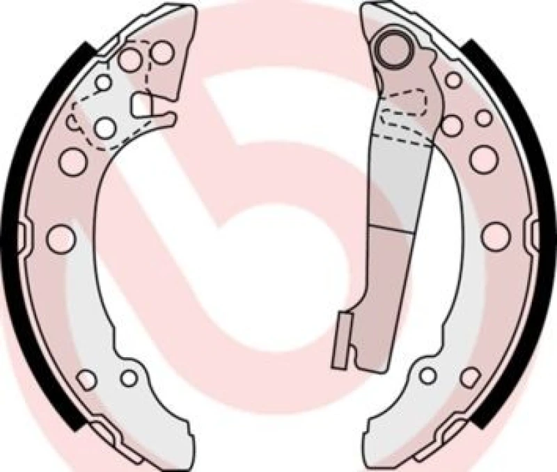 Image of BREMBO Brake Shoe Set BREMBO S 85 535