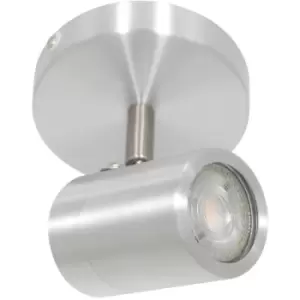 image of Netlighting Upround Single Spotlight Brushed Steel IP44