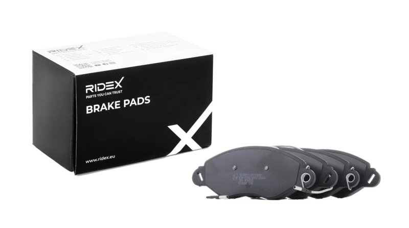 Image of RIDEX 402B1040 Brake pad set Front Axle, with integrated wear sensor Brake Pad Set,disc brake (402)