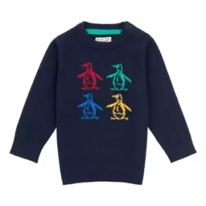Image of Original Penguin Penguin Crew Sweater Bb99 - Blue