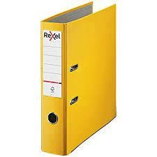 Image of Rexel A4 Lever Arch File; Yellow; 75mm Spine Width; No. 1 Power - Outer