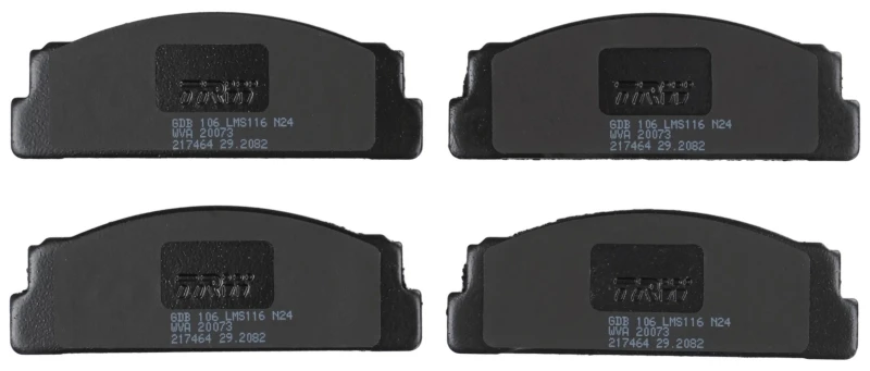 Image of TRW GDB106 Brake pad set not prepared for wear warning indicator Brake Pad Set,disc brake (402)