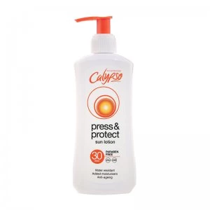 image of Calypso Sun Lotion Press and Protect SPF 30 200ml