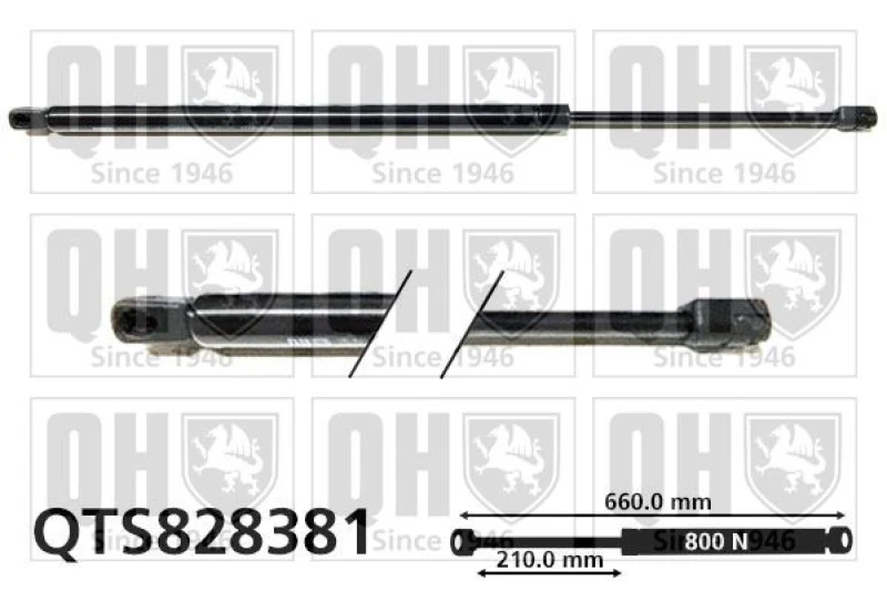 Image of QUINTON HAZELL Tailgate strut QUINTON HAZELL QTS828381
