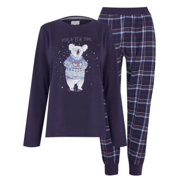 image of Linea Long Sleeve Pyjama Set - Koala