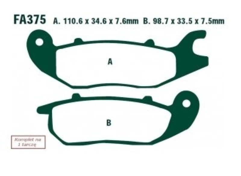 Image of EBC Brakes FA375 Brake pad set Brake Pad Set,disc brake (402)