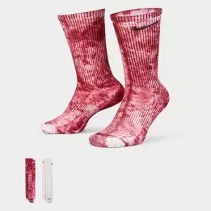 image of Nike Everyday Plus Cushioned Tie-Dye Crew Socks (2-Pack)