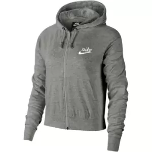 image of Nike Sportswear Gym Vintage Womens Full-Zip Hoodie - Grey