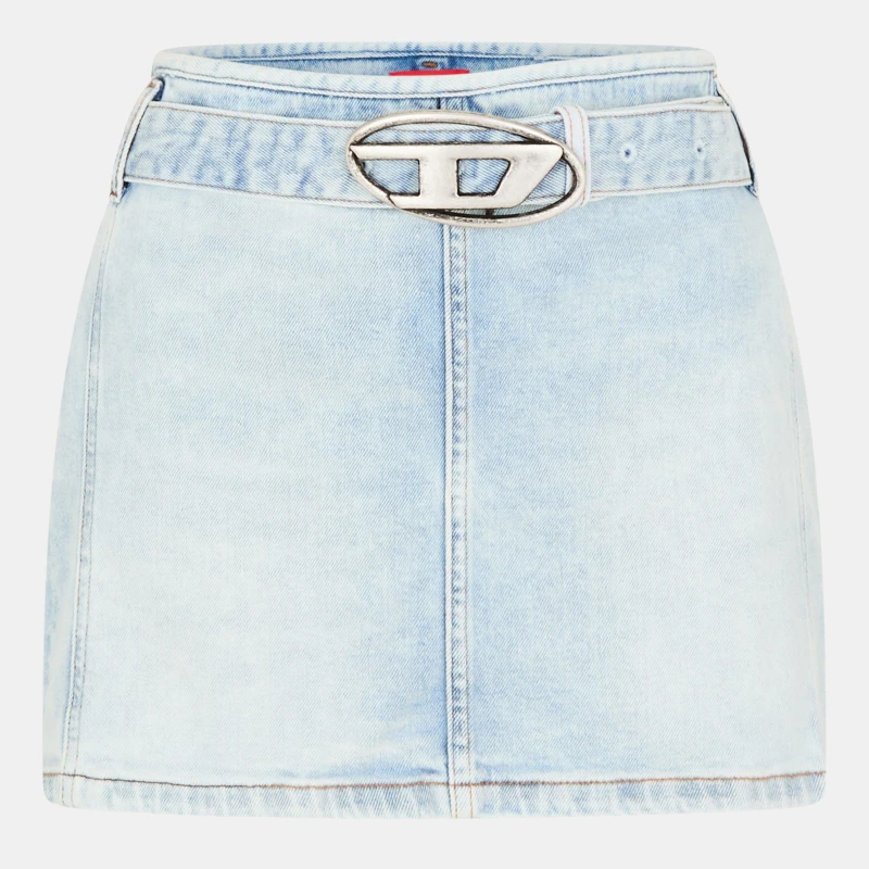 Image of Diesel De-Flip Mini Skirt - Blue Blue 10