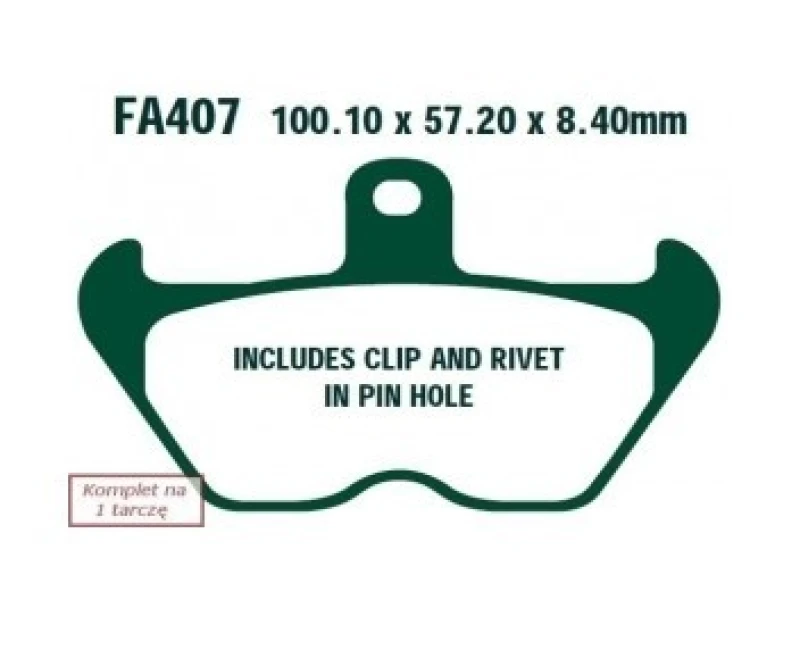 Image of EBC Brakes FA407 Brake pad set Brake Pad Set,disc brake (402)