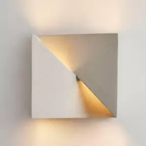 Image of Art Deco Up and Down Wall Light Concrete Ceramic Finish