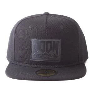 Image of Doom - Retro Patch Logo Unisex Snapback Baseball Cap - Black