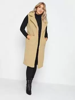 Image of M&Co Borg Longline Gilet - Beige, Natural, Size 10, Women