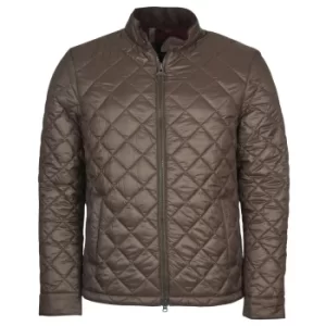 Image of Barbour Mens Harrington Quilted Jacket Rustic/Winter Red Large