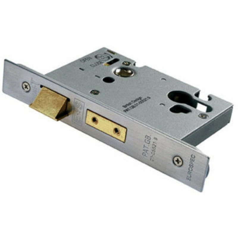 Image of Loops Euro Profile Architectural Sashlock 76mm Satin Stainless Steel Door Latch Metallics unisex