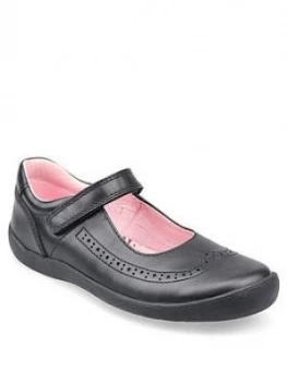 image of Start-Rite Girls Spirit Strap School Shoes - Black