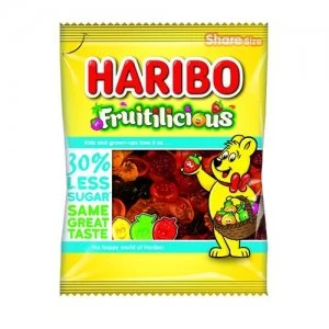 Image of Haribo Fruitilicious Bag Reduced Sugar 140g Pack of 12 49077