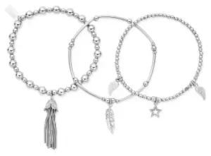 Image of ChloBo SBSTA3G Guidance Stack Of 3 Bracelet Set Sterling Jewellery