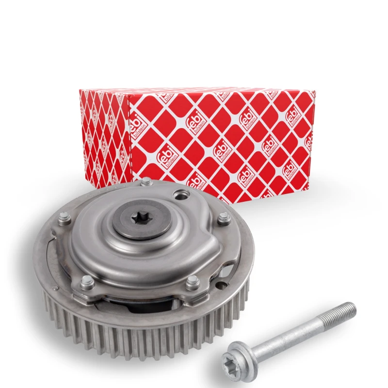 Image of FEBI BILSTEIN 46512 Camshaft Adjuster febi Plus Intake Side, with screw Camshaft Adjuster (4106)