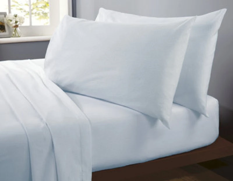 Image of Rapport Home Flannelette Polycotton Plain Flat Sheet