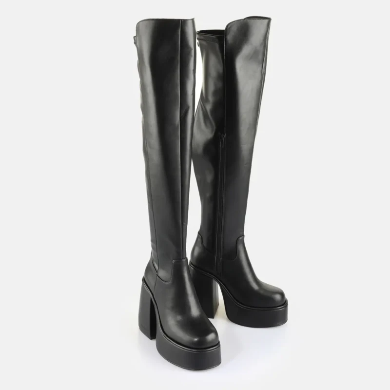 Image of Buffalo Womens boots Buffalo Heart Stretch Noir Female 36