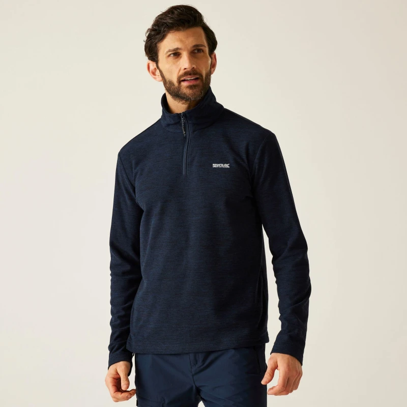 Image of Regatta Regatta Men Thompson Marl Lightweight Half-Zip Fleece in Navy Size: Small Navy S Male 5063516219392