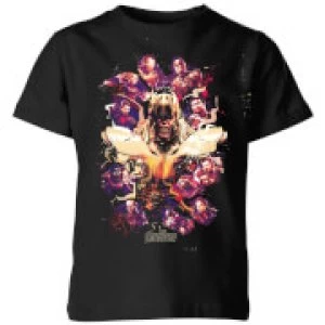 Image of Avengers Endgame Splatter Kids T-Shirt - Black - 11-12 Years
