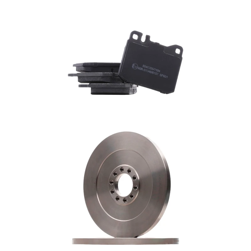 Image of RIDEX 3405B2564 Brake disc and pads set Front Axle, Brake Disc Type: Solid, excl. wear warning contact Brake Set,disc brakes (3405)