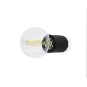 Image of Ten 1 Light Indoor Candle Wall Ceiling Light Black E27