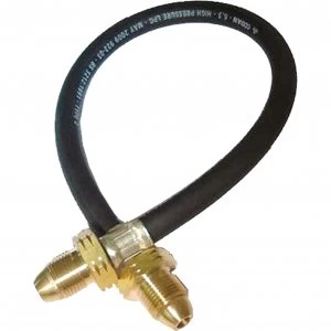 Image of Sievert Gas Bottle to Tee Piece Pigtail Connector P.O.L Fittings