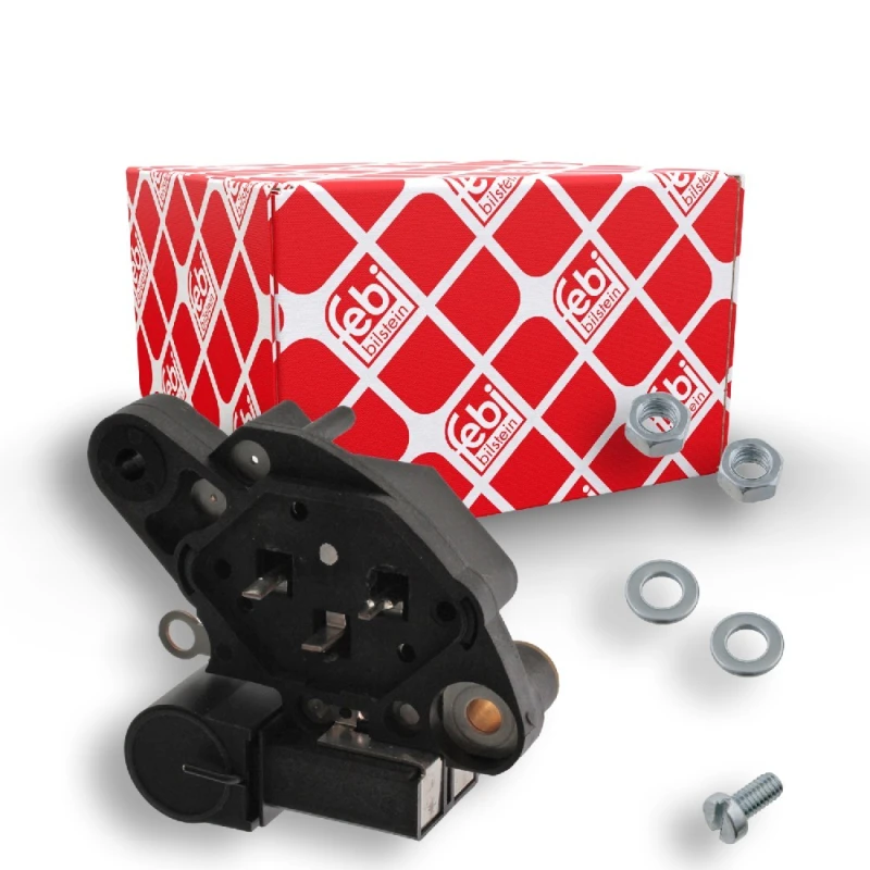 Image of FEBI BILSTEIN 17200 Alternator Regulator Voltage: 12V, with fastening/mounting material Regulator,alternator (288)