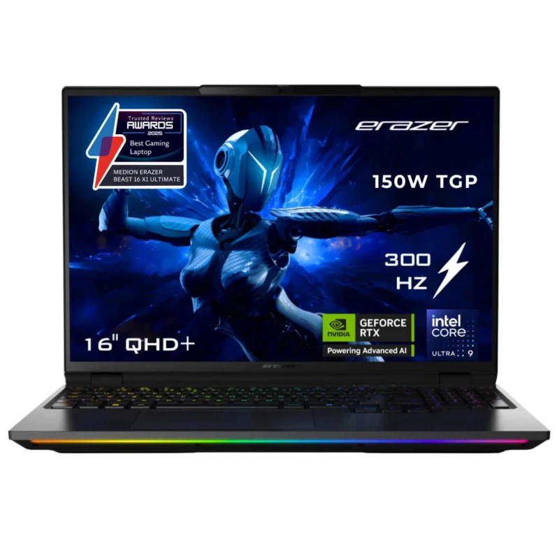 Image of Medion Erazer Beast 16 X1 Intel Core Ultra 9 290HX 32GB RAM 1TB SSD RTX 5080 16" Windows 11 Home Gaming Laptop 30042473