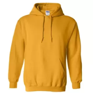 image of Gildan Heavy Blend Adult Unisex Hooded Sweatshirt / Hoodie (M) (Gold)