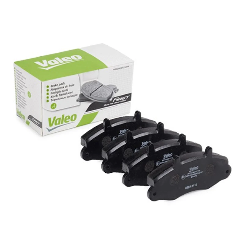 Image of VALEO 301036 Brake pad set Front Axle, without integrated wear sensor, FIRST, without anti-squeak plate Brake Pad Set,disc brake (402)