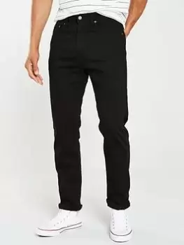 image of Levis 502 Regular Tapered Jeans - Nightshine, Black, Size 30, Inside Leg R=32", Men