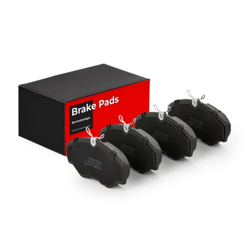 Image of RIDEX 402B0110 Brake pad set Front Axle, excl. wear warning contact, Axle Vers.: Front Low-Metallic Brake Pad Set,disc brake (402)