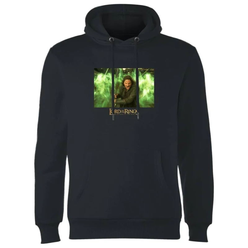Image of Lord Of The Rings Aragorn Hoodie - Black - S