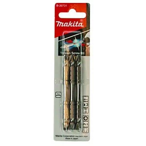 image of Makita B 20731 Double Ended Torsion Screwdriver Bit Pozi NO3 85mm Pack of 3