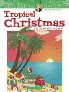 image of creative haven tropical christmas coloring book