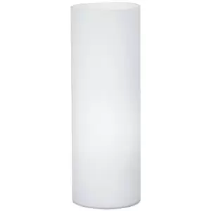 Geo - 1 Light Medium Table Lamp Cylindrical Opal Glass, E27 - Eglo