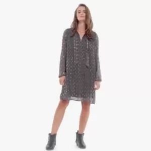 Image of Foil Print Flared Mini Dress