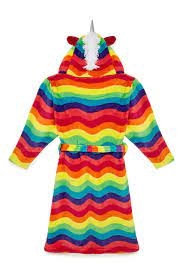 image of Yumi Girl Multicoloured Multi Unicorn Robe - age 5 to 6