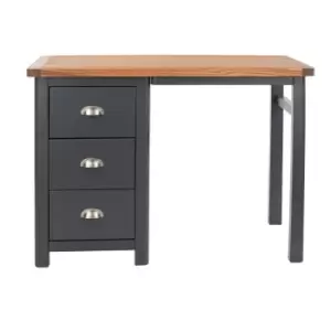 Image of Dunkeld Single Pedestal Dressing Table, Blue