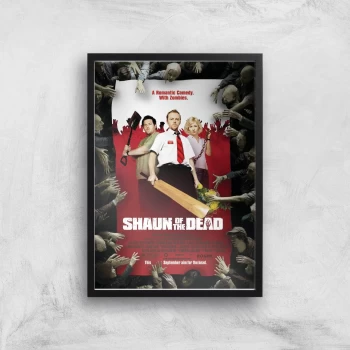 Shaun Of The Dead Giclee Art Print - A3 - Black Frame