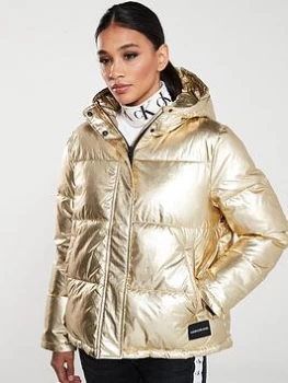 Image of Calvin Klein Jeans Midweight Padded Jacket - Gold