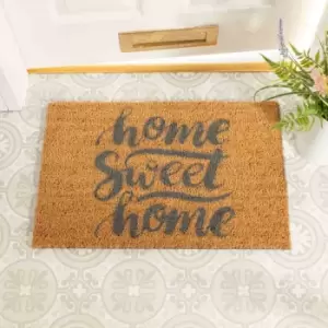 image of Artsy Doormats Home Sweet Home Grey Doormat